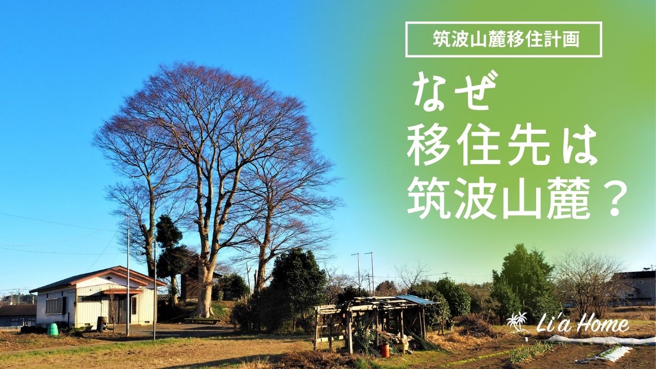 移住先は自然豊かな筑波山麓！つくばの市街地からもよく見渡せる筑波山のふもとへの移住計画